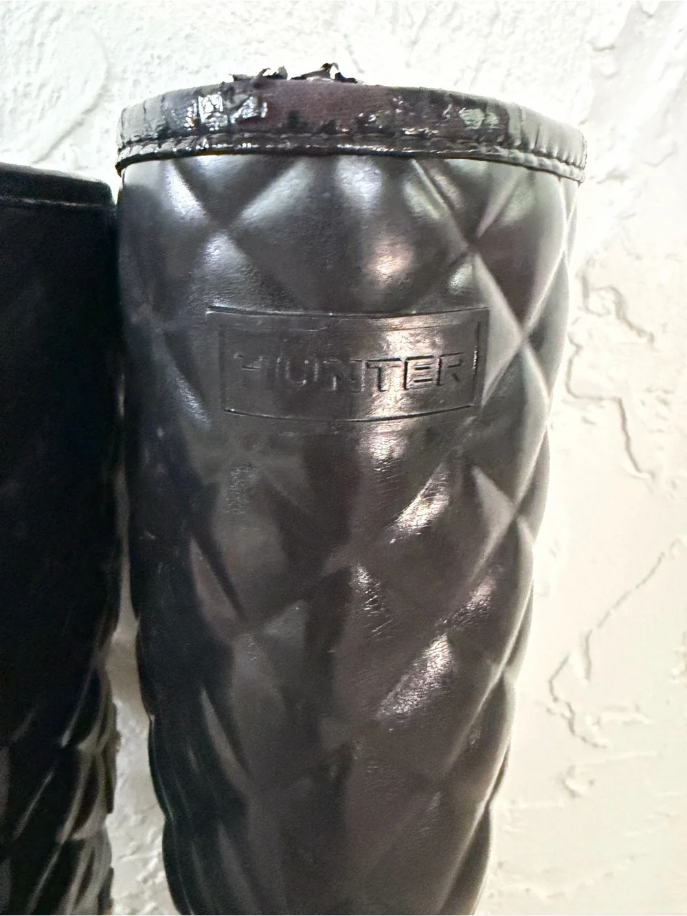 Hunter Quilted Tall Buckle Rain Boots - Black